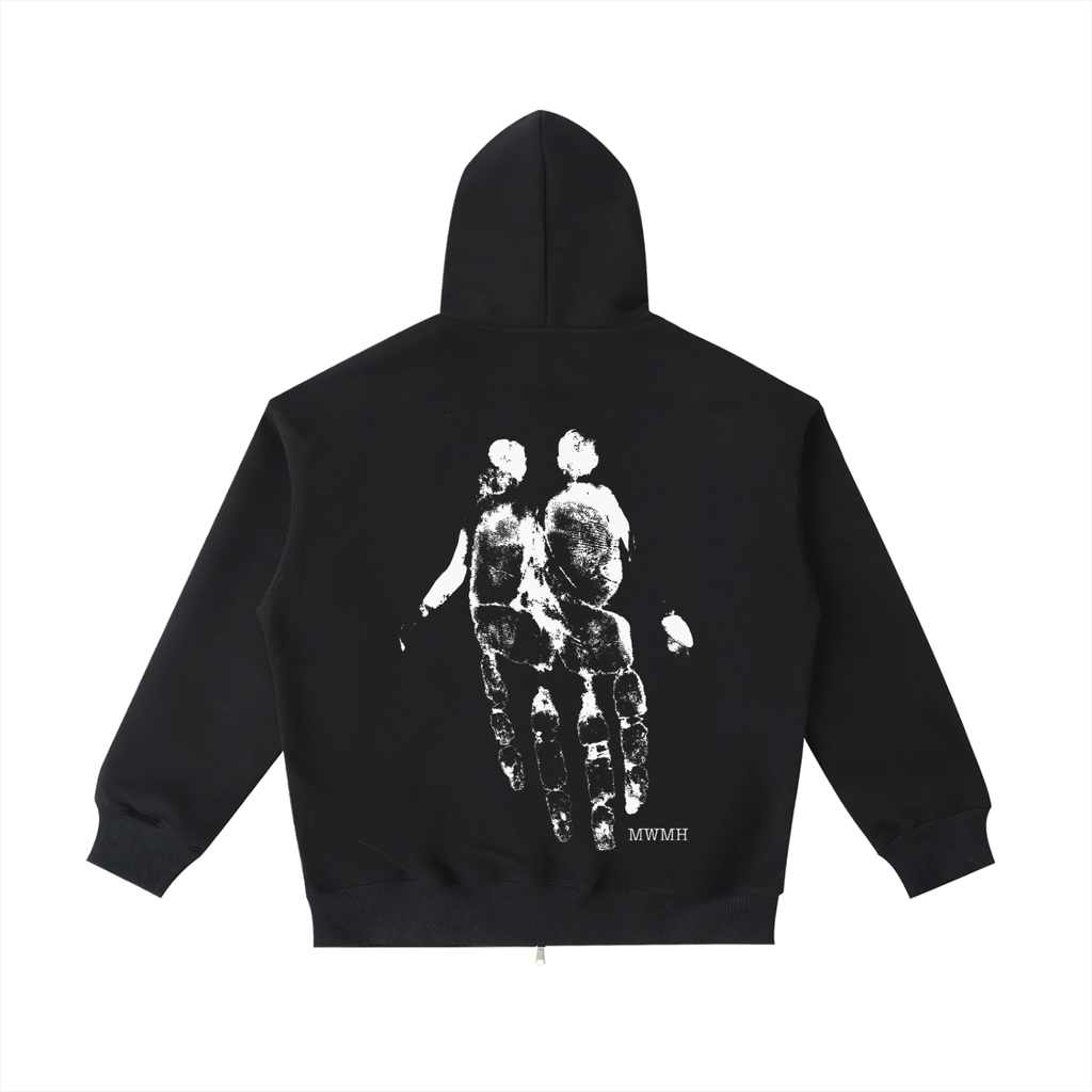 Fingerprint Zip Up Hoodie